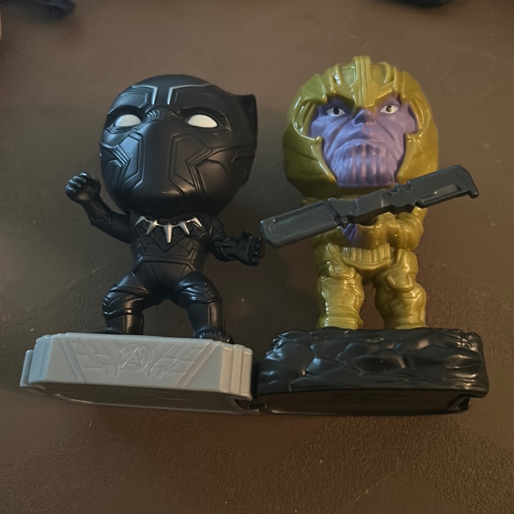 Macdonald’s Marvel studios Black Panther and Thanos Toys